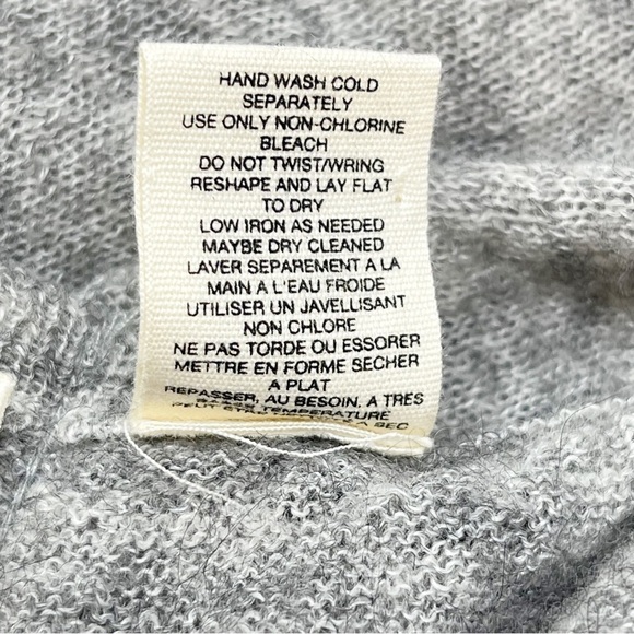 MOTH ANTHROPOLOGIE Women’s Gray Knit Alpaca Blend Flutter Sleeve Dress Lined M - Picture 8 of 8